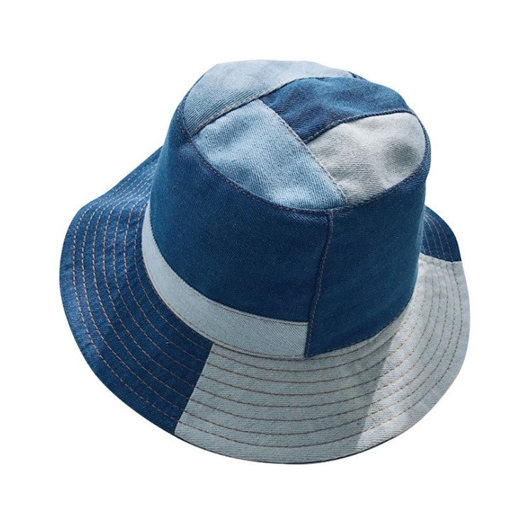 Denim Patchwork Bucket Hat