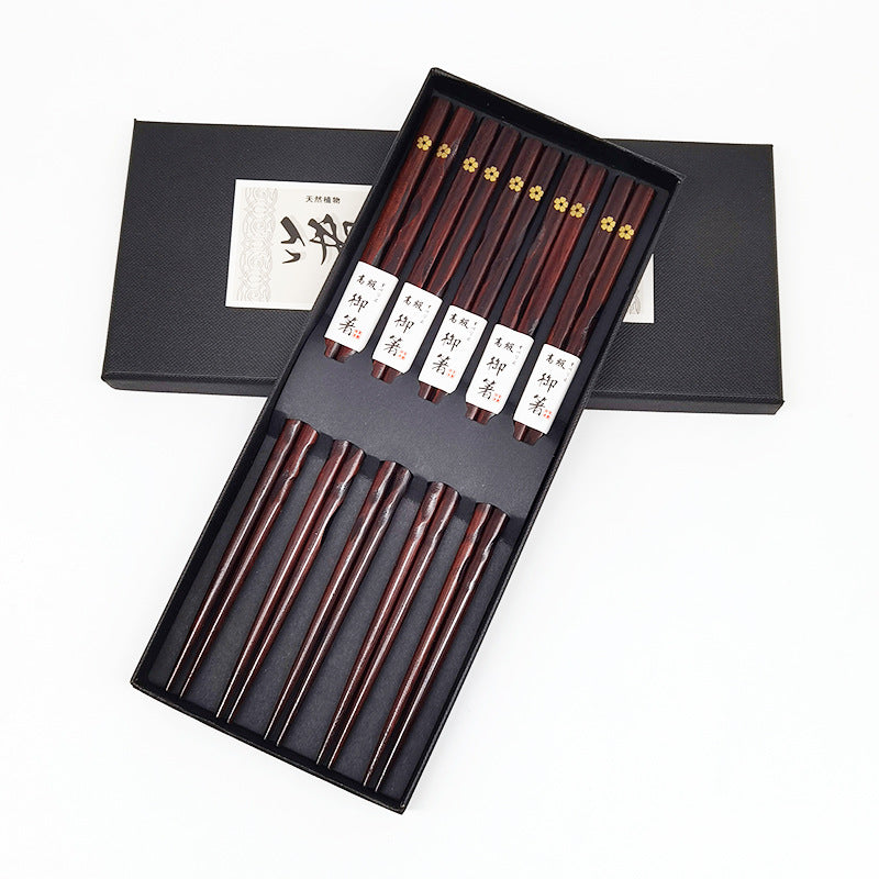 Vintage Japanese Golden Sakura Chopsticks Set