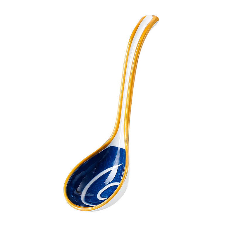 6.3" Blue Ceramic Spoons Set