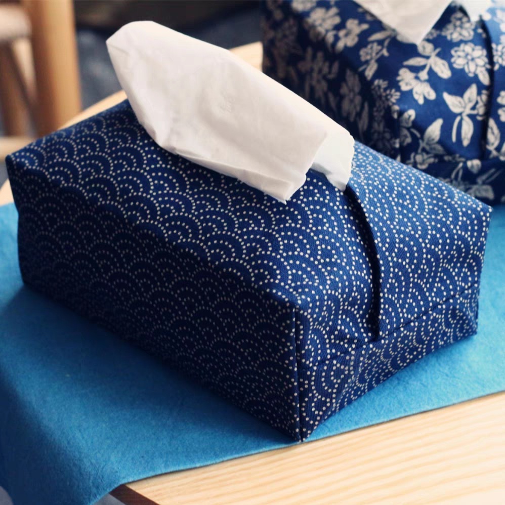 Dotted Seigaiha Tissue Box Cover