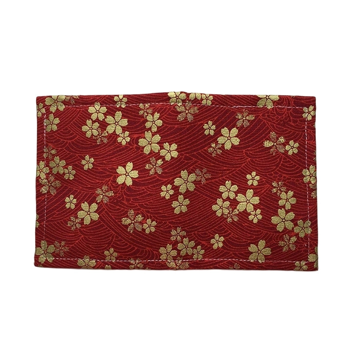 Handmade Japanese Golden Sakura Fabric Wallet