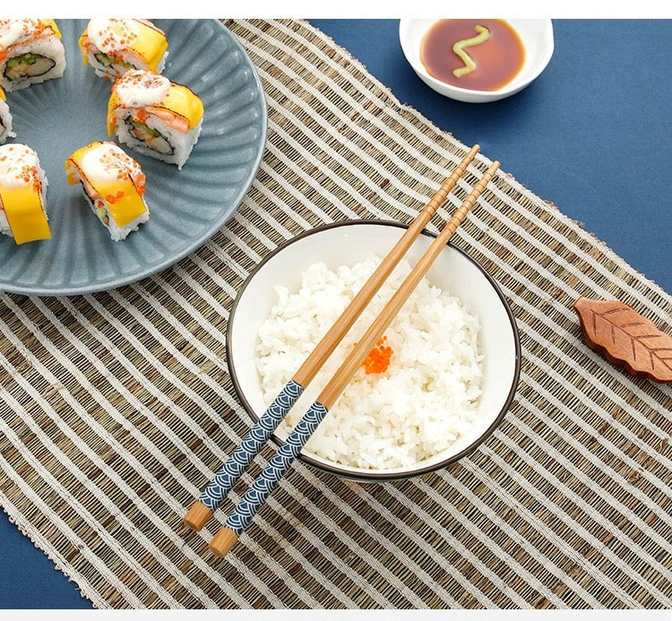 Seigaiha Bamboo Chopsticks Set