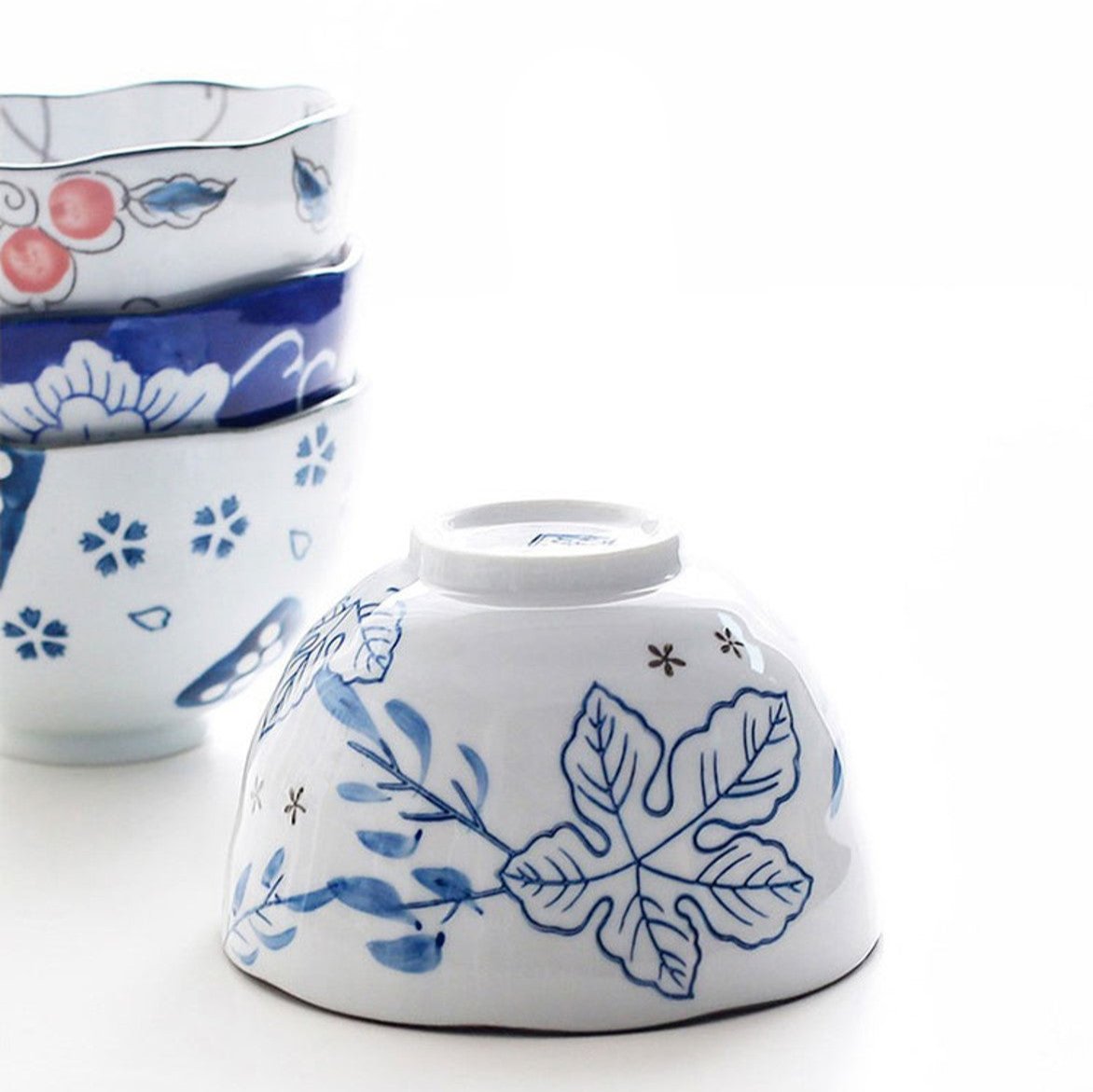 Japanese Floral Art Bowl 4-Piece Set