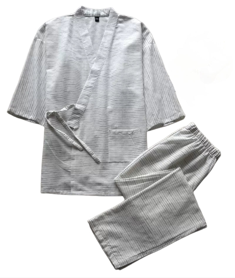 Striped Pattern Japanese Pajamas Set