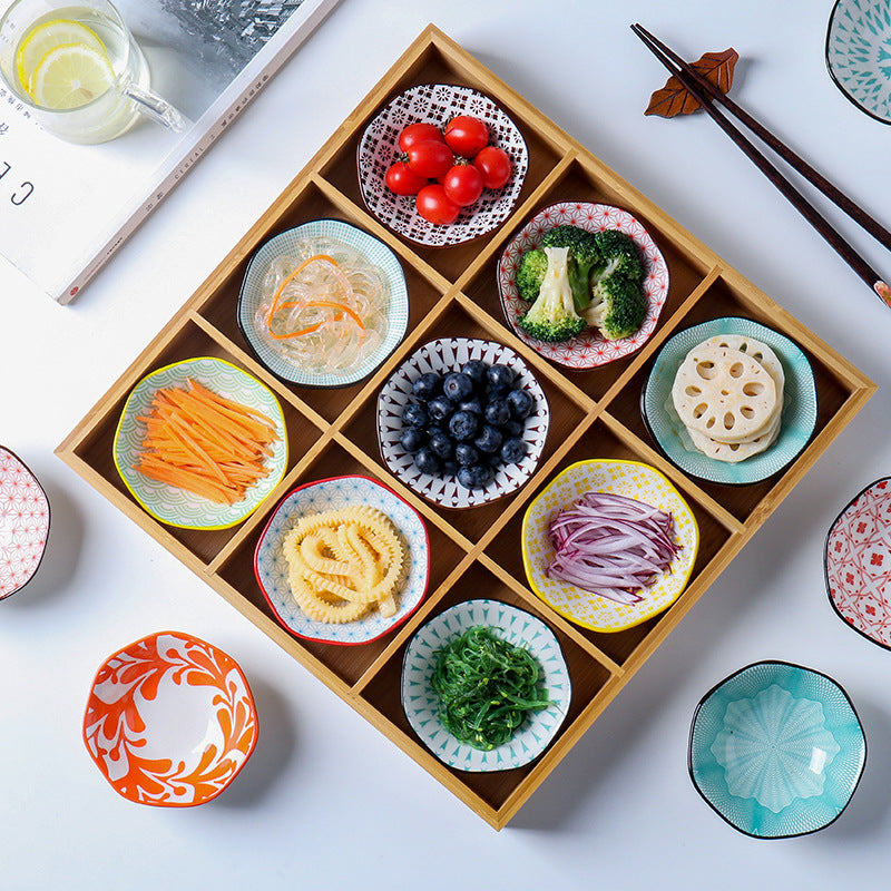 Japanese Appetizer Plates 4 Piece Serving Tray Set 