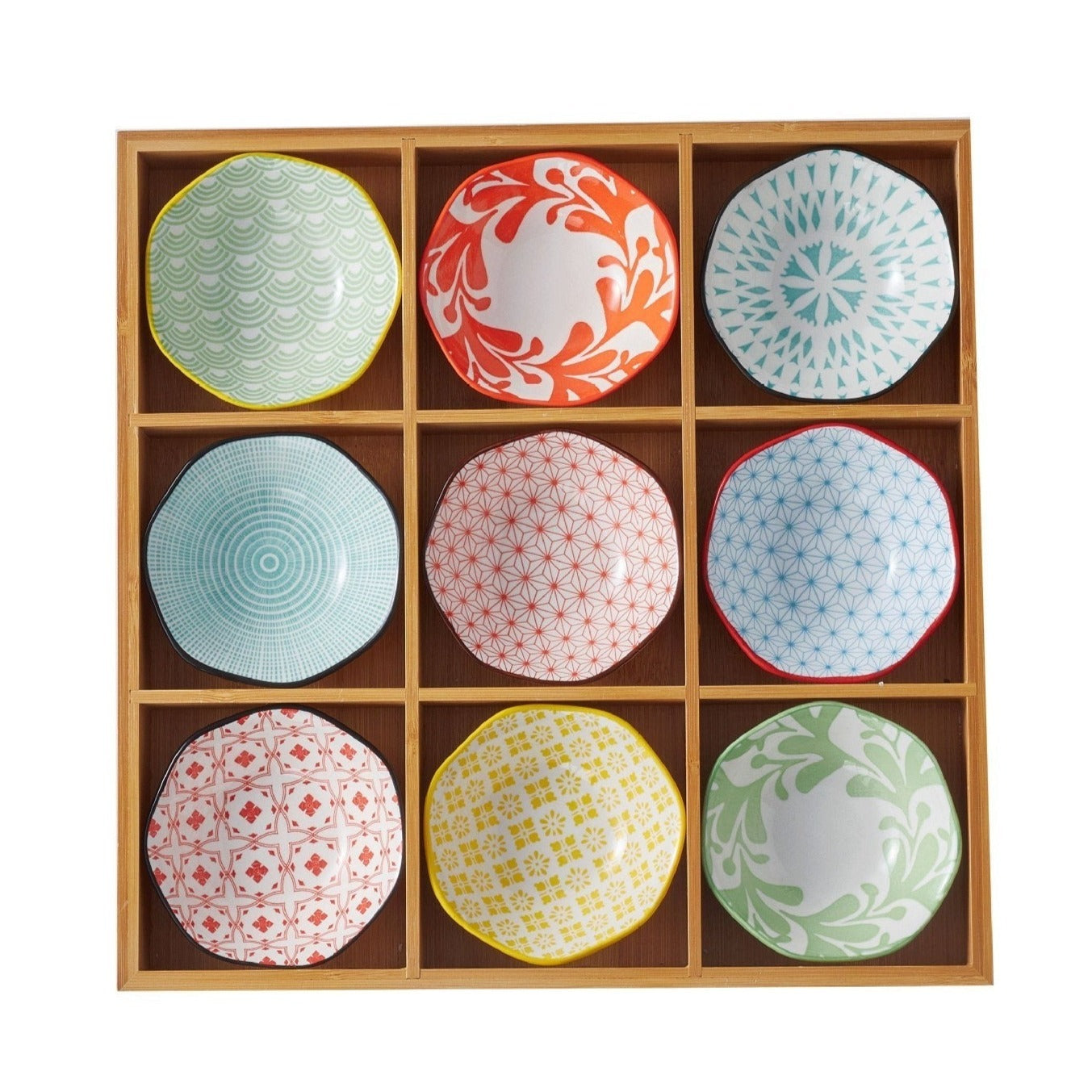 Japanese Appetizer Plates 9 Piece Serving Tray Set