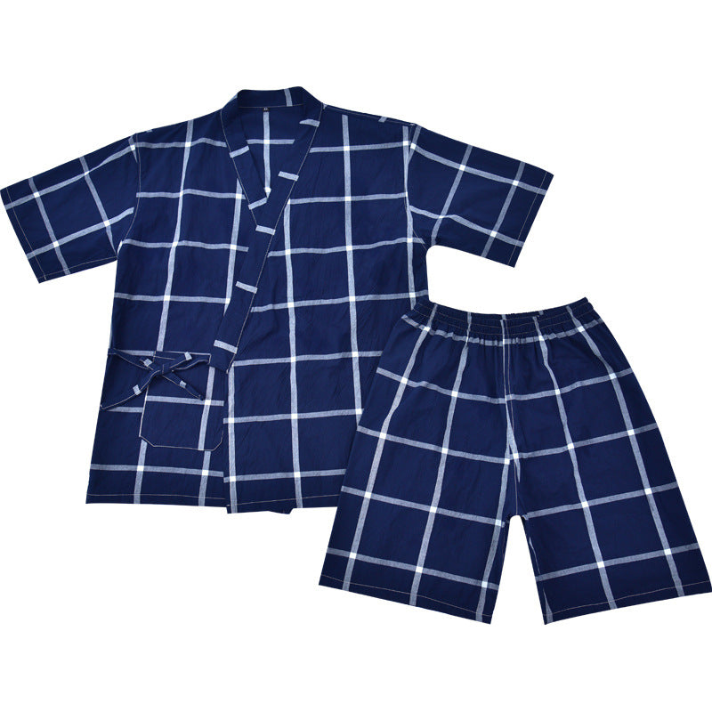 Blue Checked Spa Pajamas Set