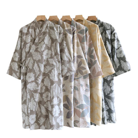 Feather Leaves Yukata Bathrobe