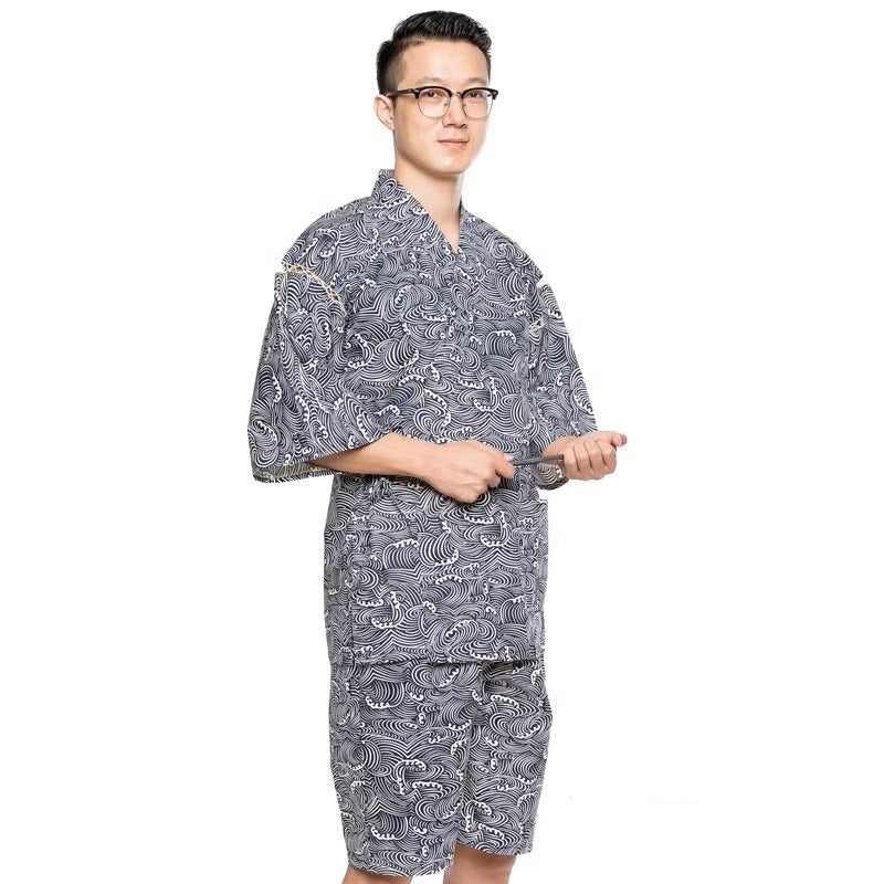 Japanese Summer Sleepwear Set | Kimono & Yukata | Seigaiha-Ya