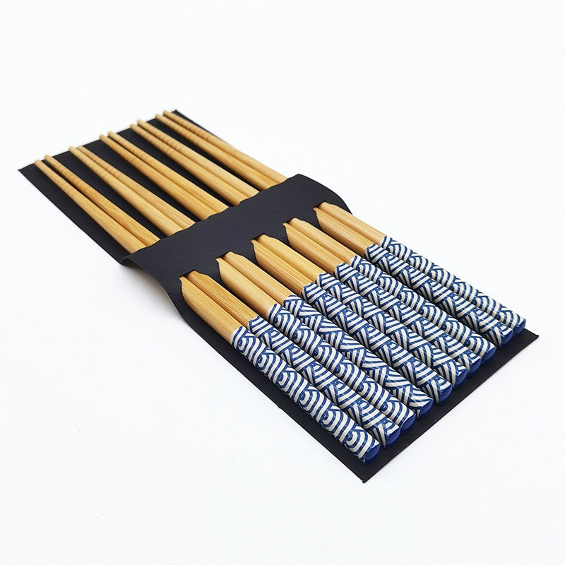 Seigaiha Bamboo Chopsticks Set