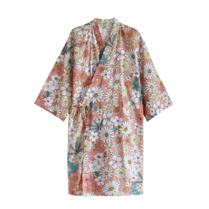 Floral Yukata Bathrobe