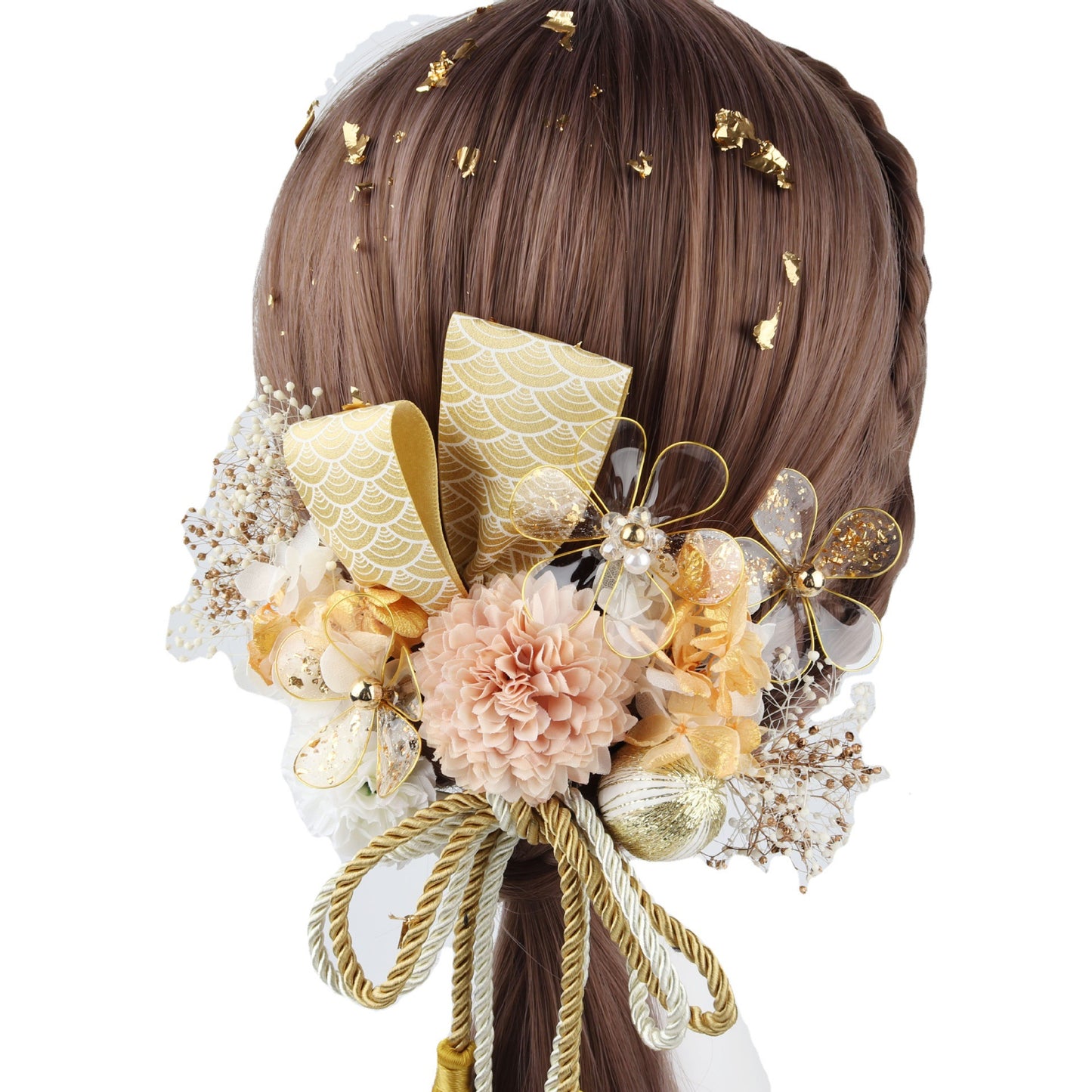 Japanese Wedding Golden Hair Accessories Set Gold