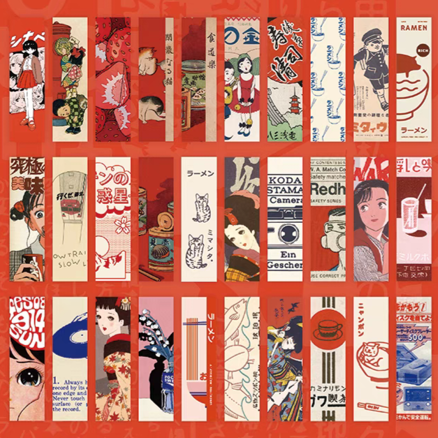 Japanese Showa Era Vintage Bookmarks Set