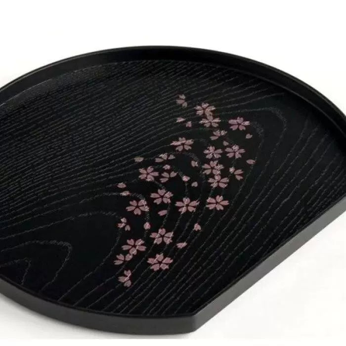 Sakura Semi-circular Tea Tray
