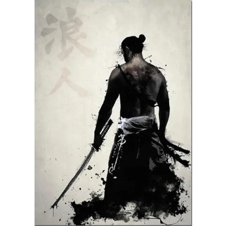 Canvas Printed Samurai Painting 【Lone Ronin】