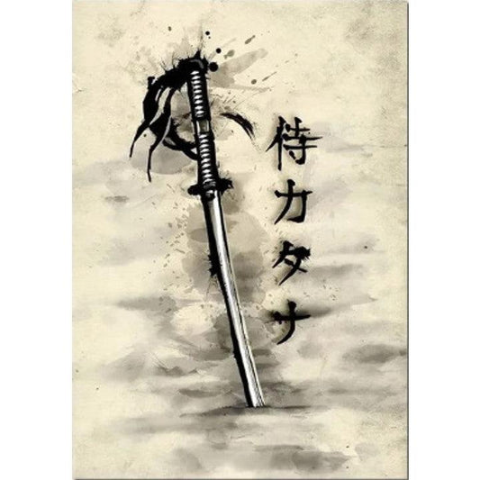 Canvas Printed Samurai Painting 【Katana】