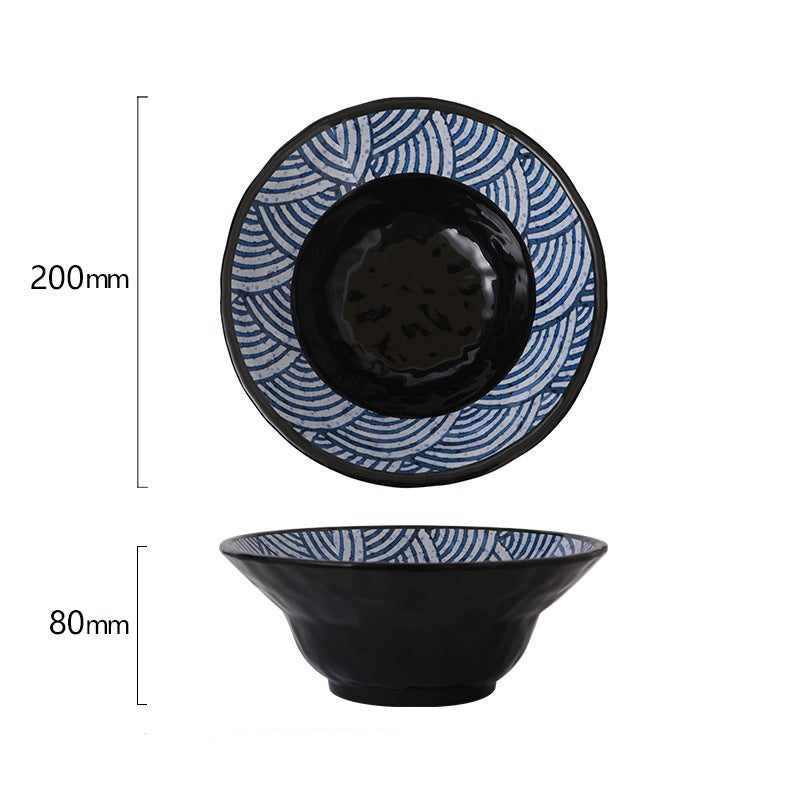 Seigaiha Hat Shaped Noodle Bowl 800ml