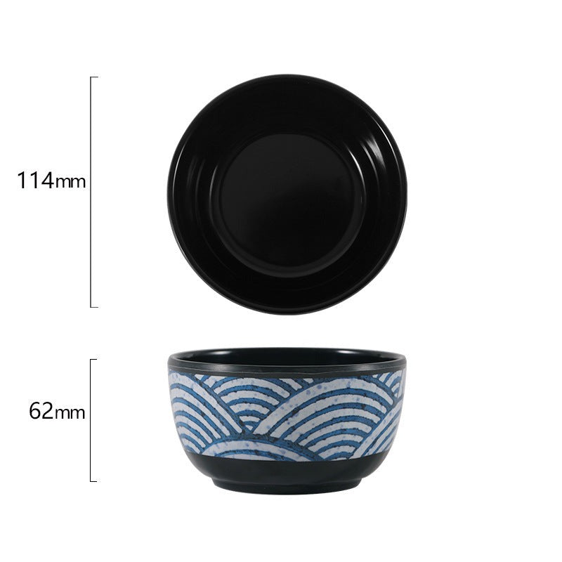 Seigaiha Ceramic Standard Rice Bowl 400ml