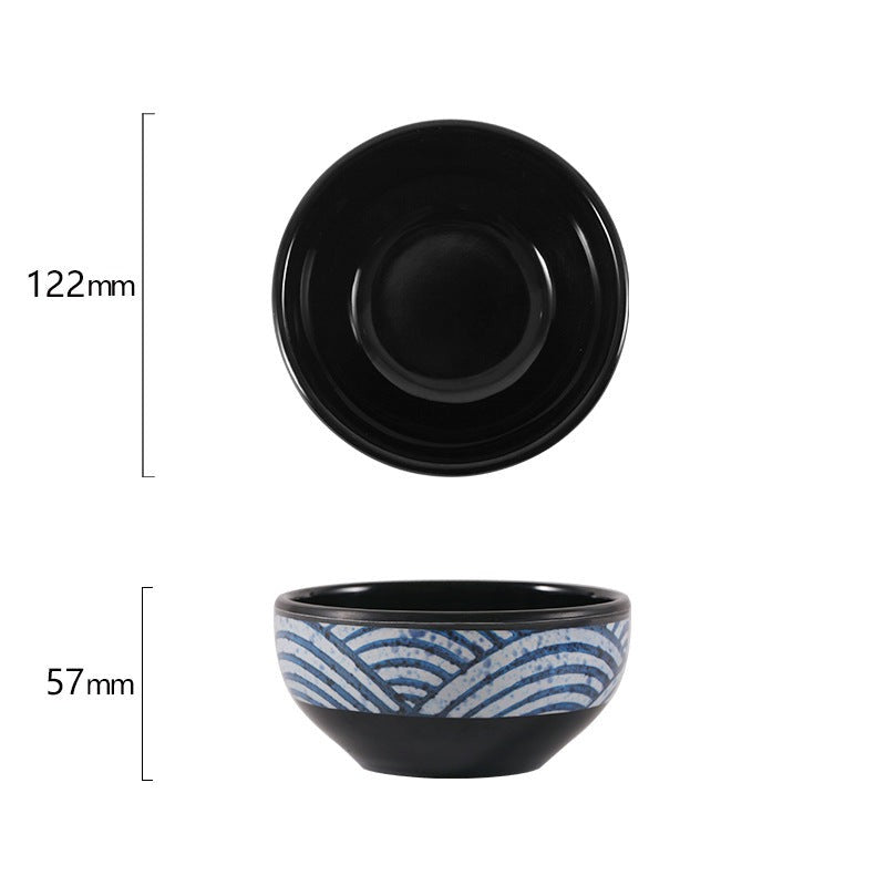 Seigaiha Ceramic Standard Rice Bowl 400ml