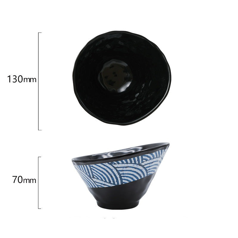 Seigaiha Round Sloped Bowls 420ml
