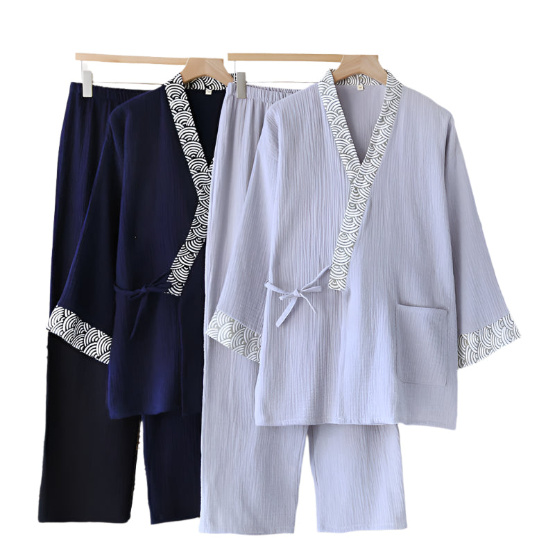 Seigaiha Patchwork Pajamas Set