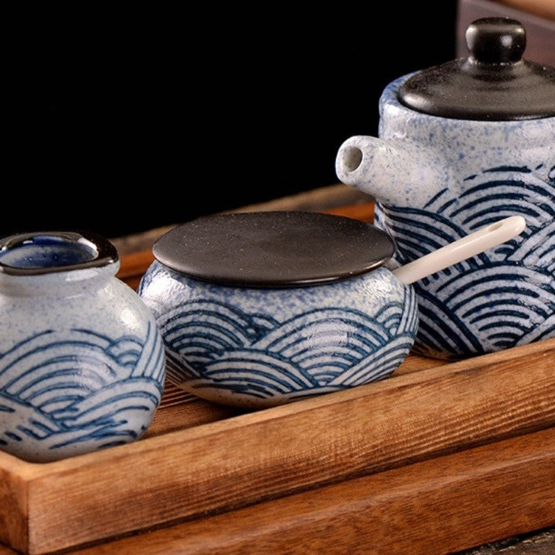 Seigaiha Spice Jar Set