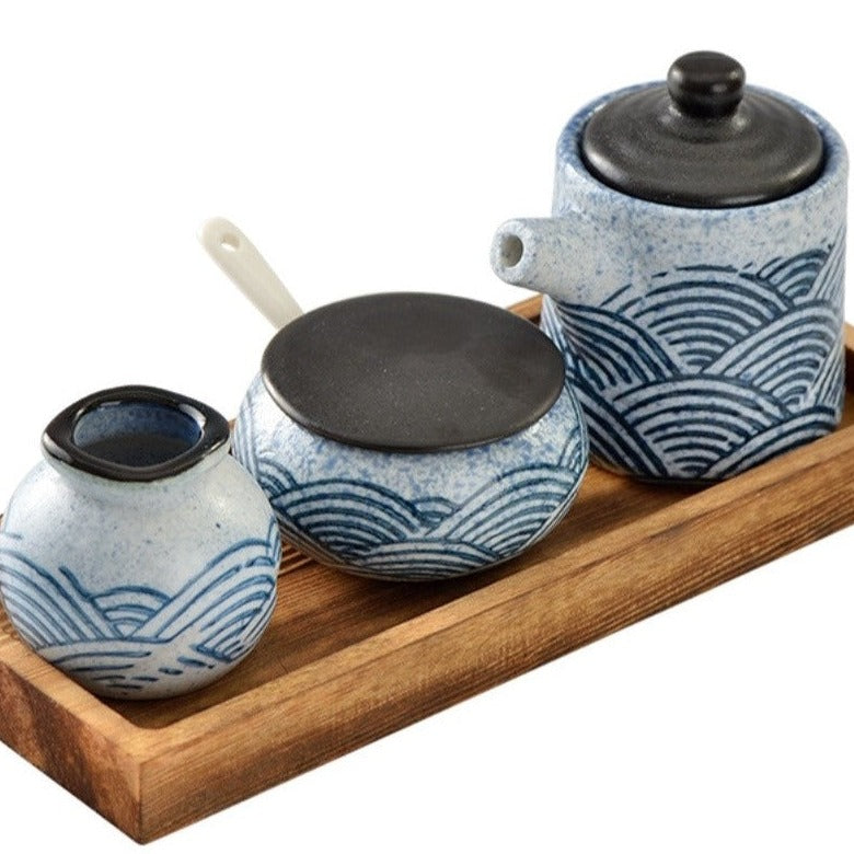 Seigaiha Spice Jar Set