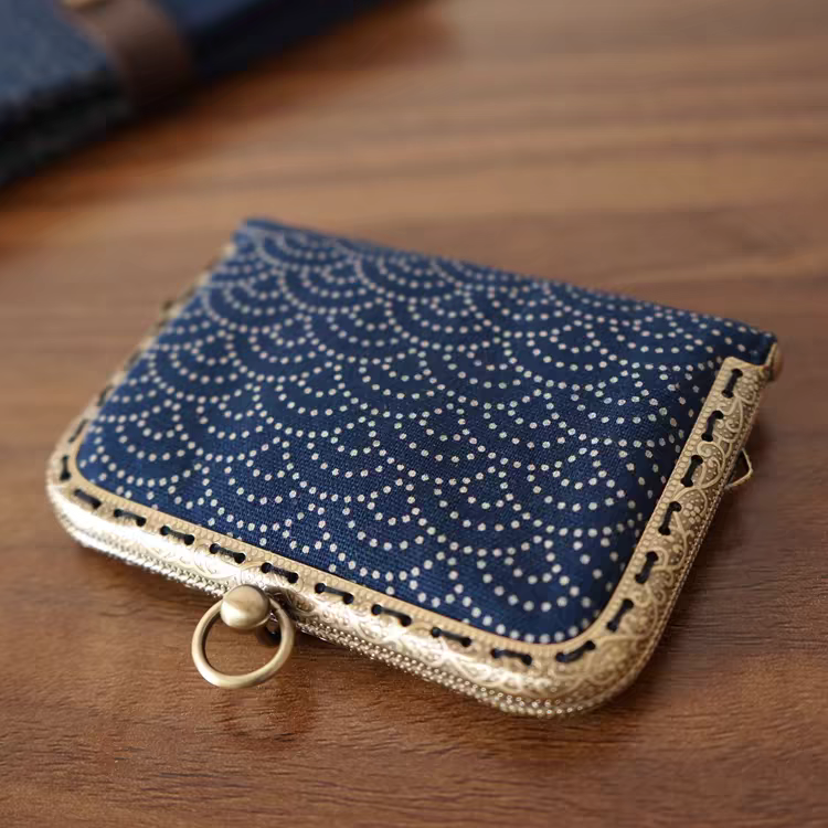 Indigo Japanese Motifs Card Holder