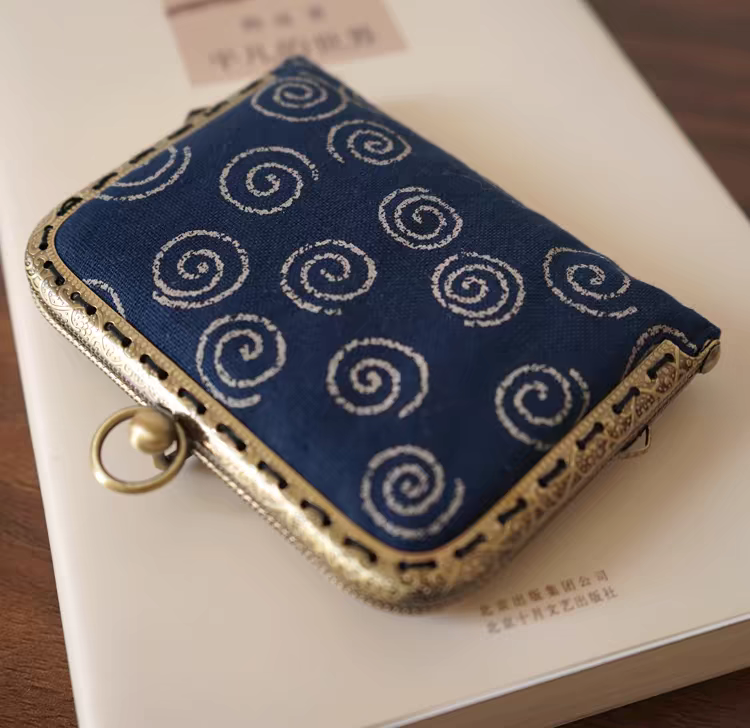 Indigo Japanese Motifs Card Holder