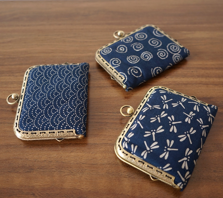 Indigo Japanese Motifs Card Holder