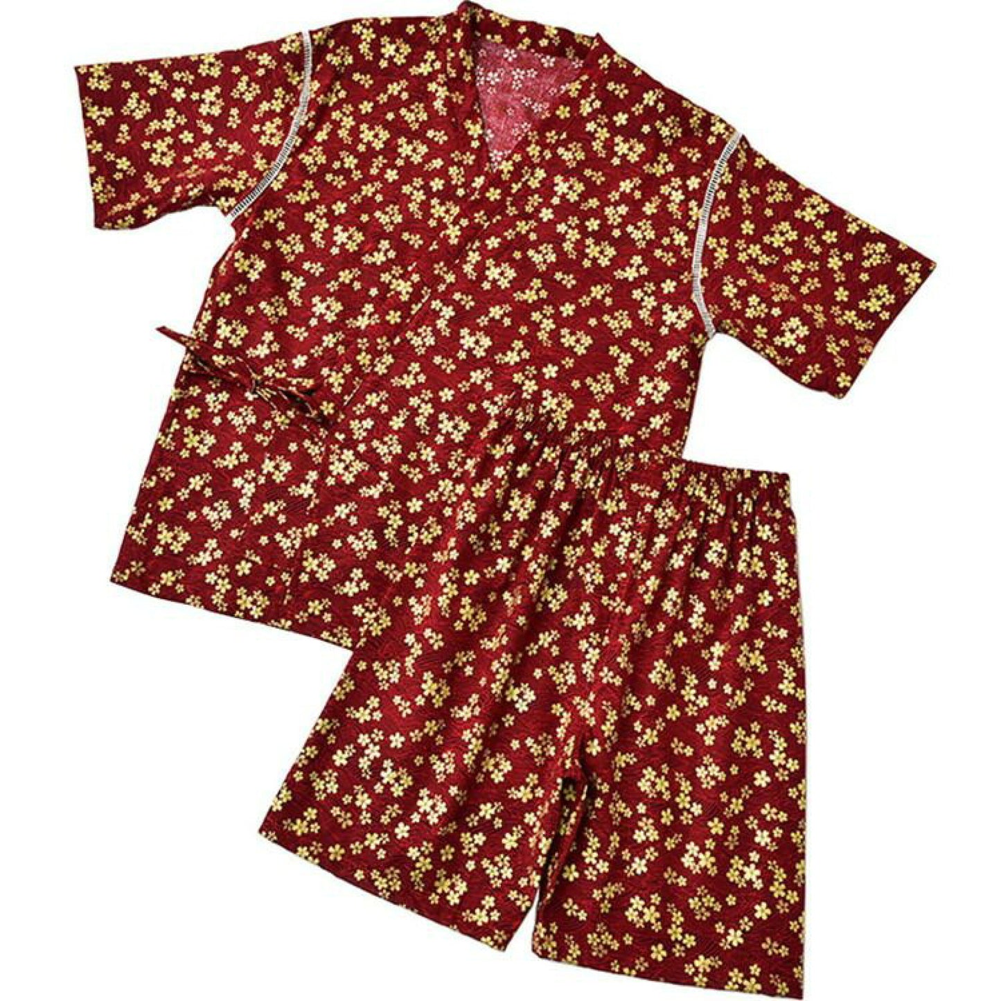 Golden Sakura Summer Japanese Sleepwear Set