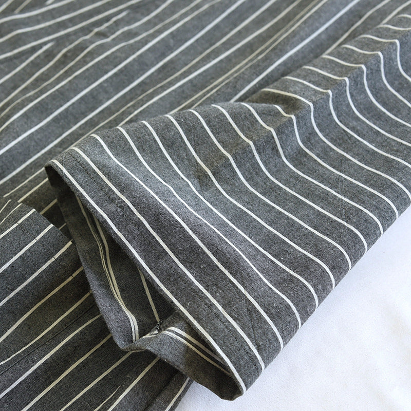 Traditional Striped Japanese Sleepwear Set