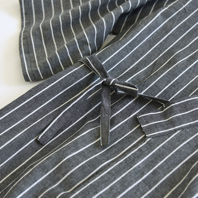 Traditional Striped Japanese Sleepwear Set