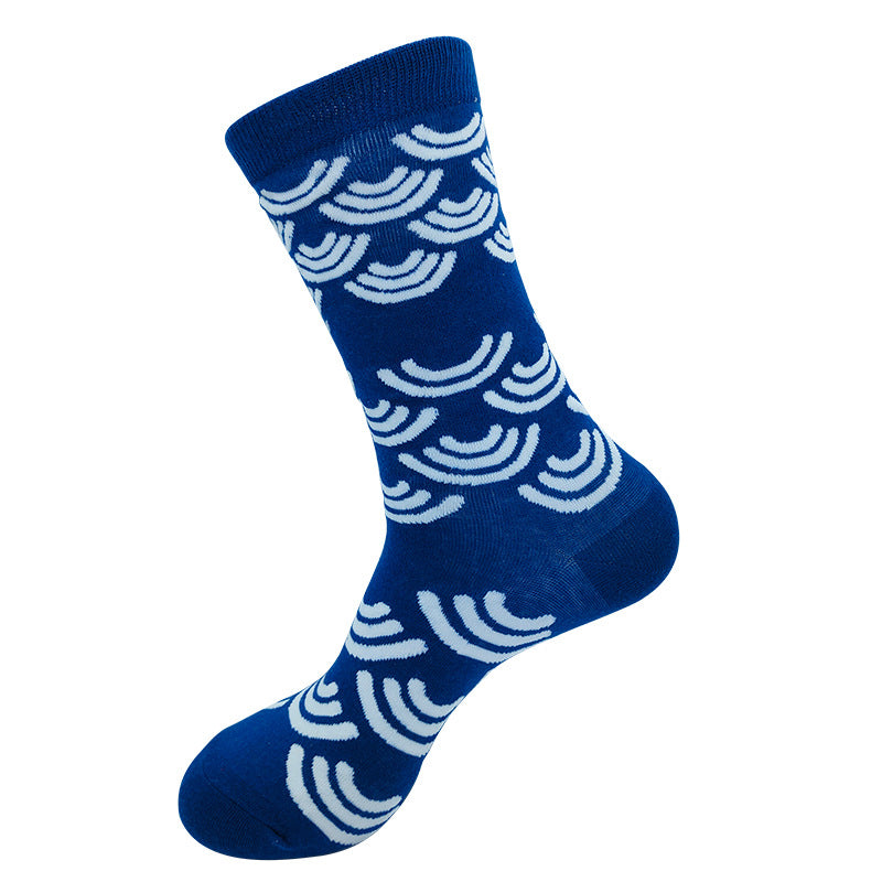 Seigaiha Crew Socks