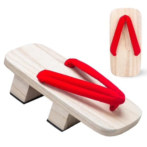 Red Straps Geta Sandals