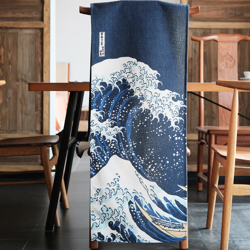 Japanese Table Runner [Kanagawa Wave & Crane]
