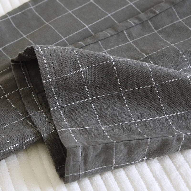 Unisex Checked Japanese Pajamas Pants