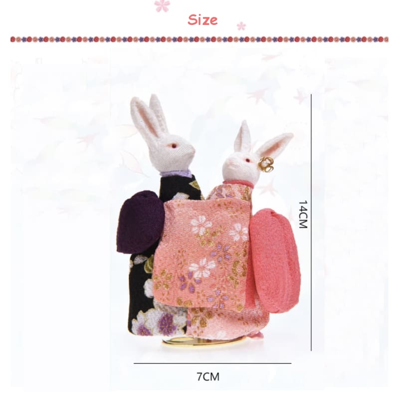 Couple Kimono Rabbit Music Doll