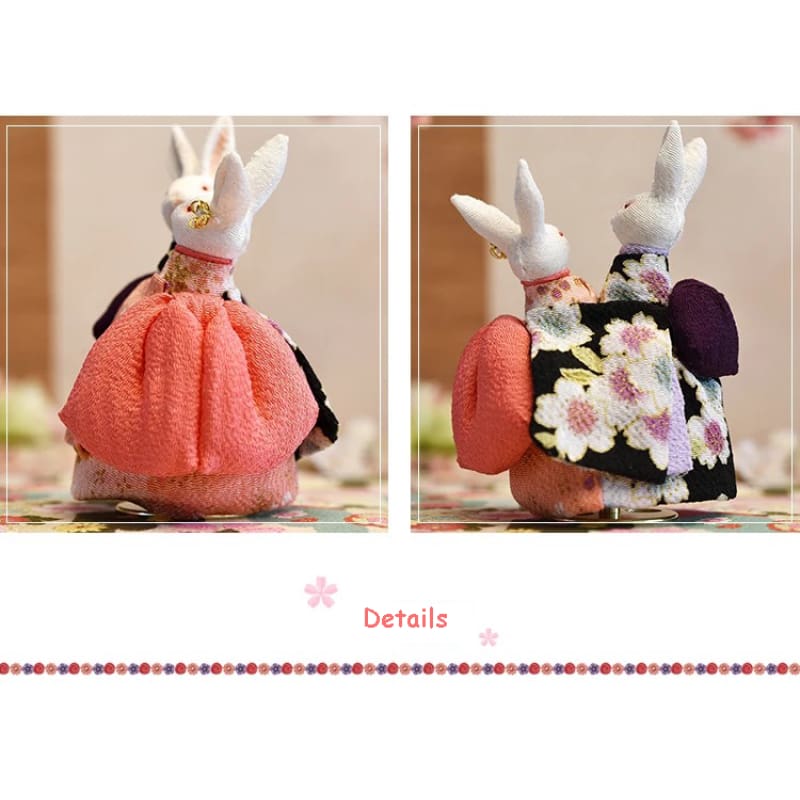 Couple Kimono Rabbit Music Doll