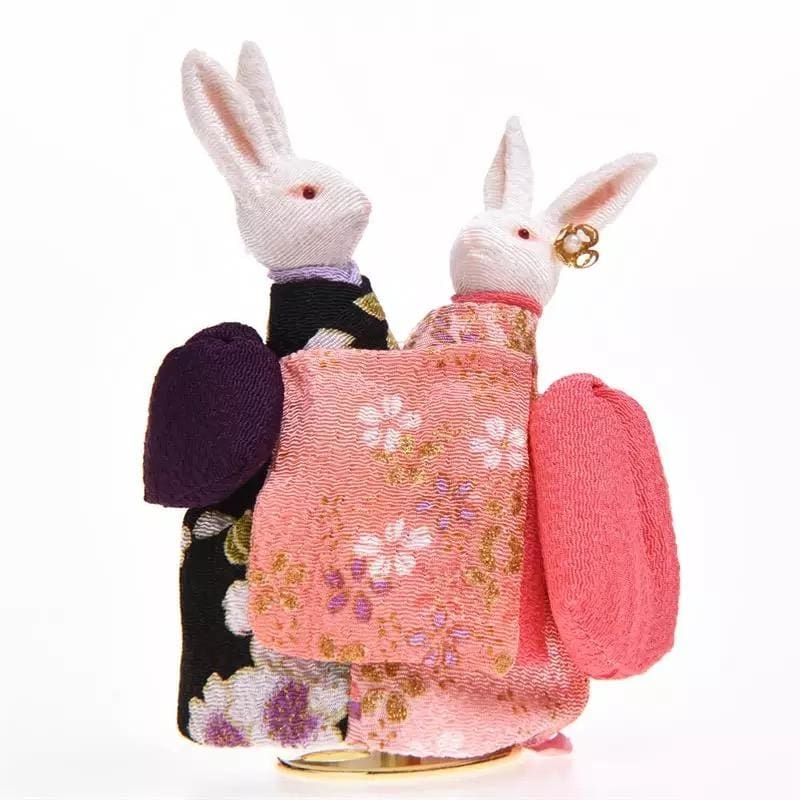 Couple Kimono Rabbit Music Doll