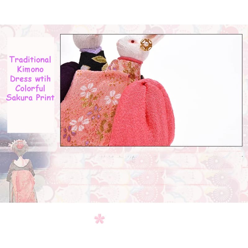 Couple Kimono Rabbit Music Doll