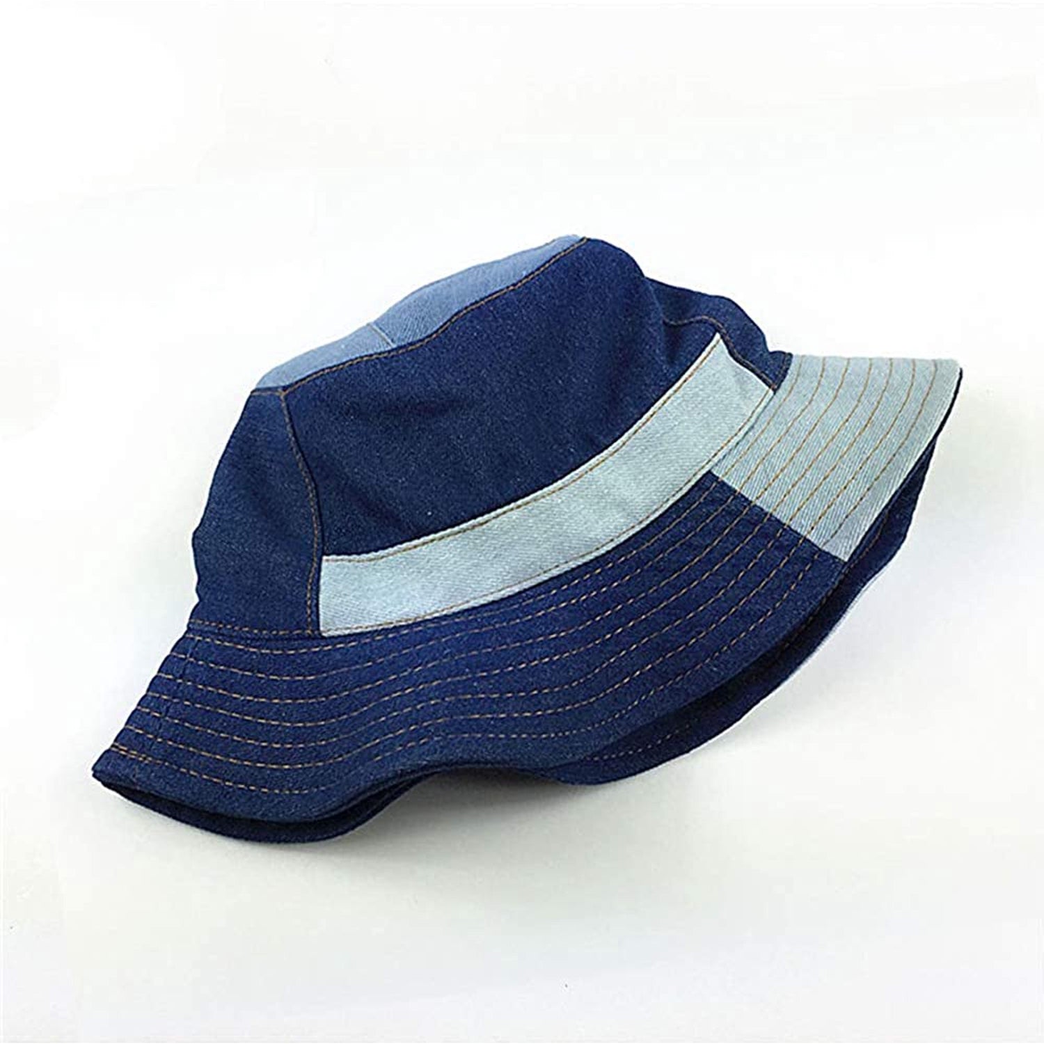 Denim Patchwork Bucket Hat