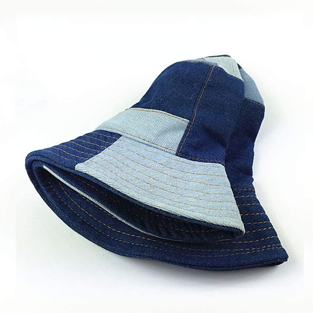 Denim Patchwork Bucket Hat