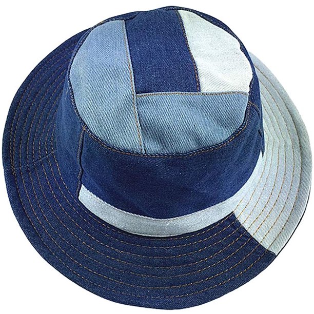 Denim Patchwork Bucket Hat