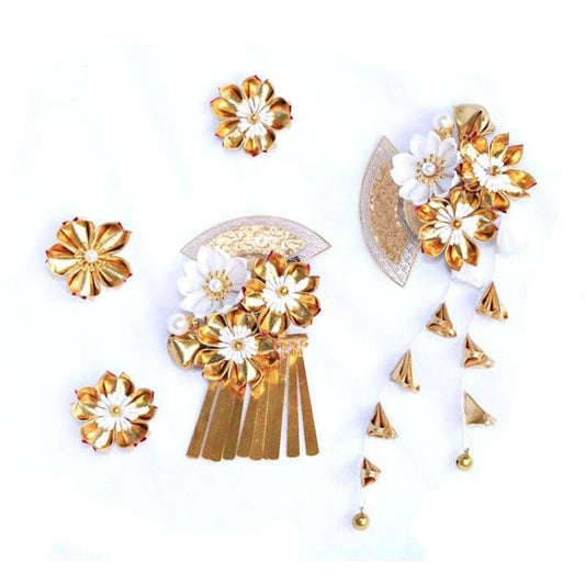 Golden Sakura Hair Accessories Set