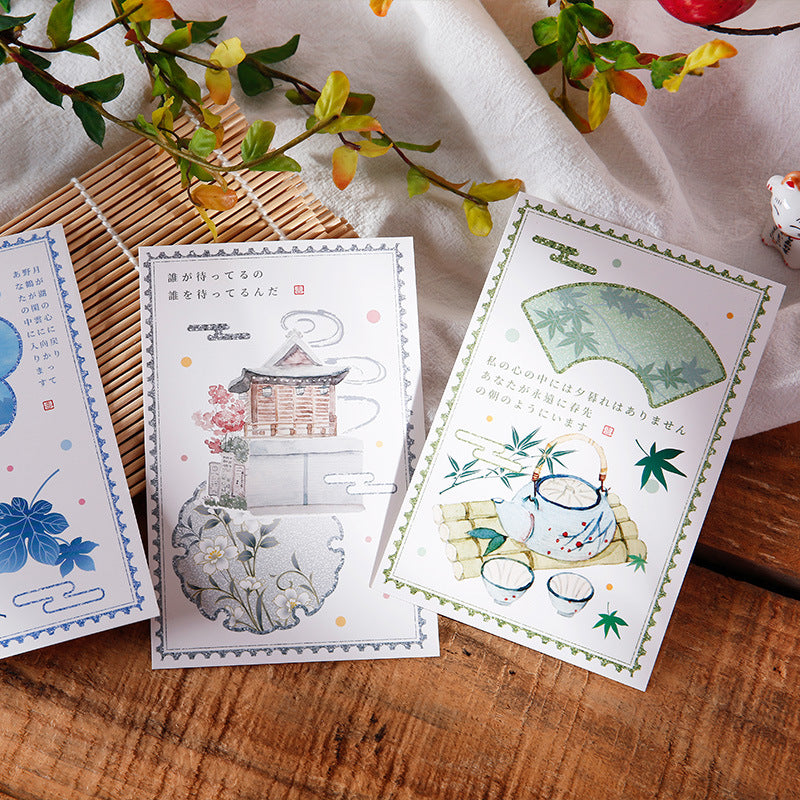 Japanese Flower Idioms Postcards Set