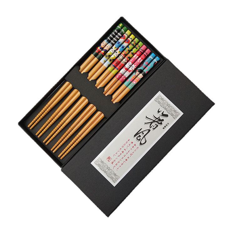 Kawaii Drawings Bamboo Chopsticks Set