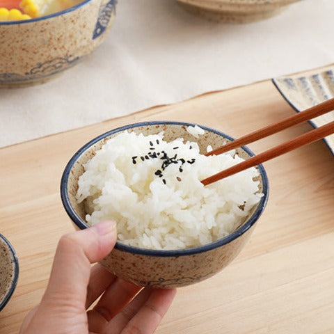 Koi Fish Ceramic Rice Bowl