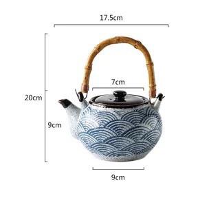 Seigaiha Japanese Blue Wave Teapot