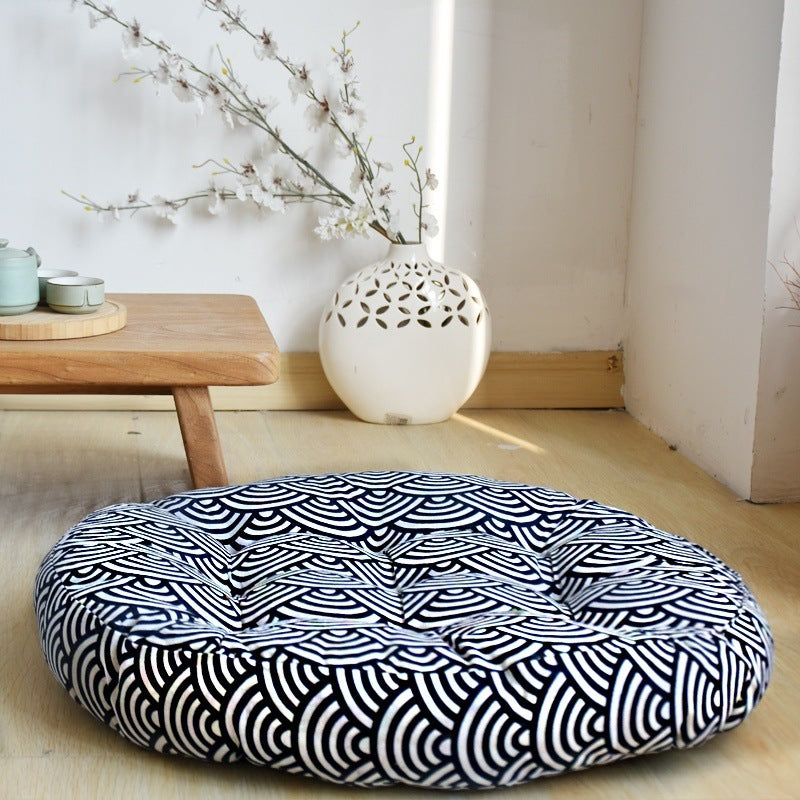 Seigaiha Japanese Wave Cushion Floor Pillow